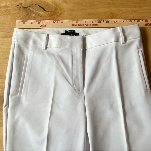 TALBOTS NEWPORT PANTS NWOT 6 WHITE CLASSIC MINIMALIST PREPPY OFFICE CHIC COASTAL - Picture 7 of 11